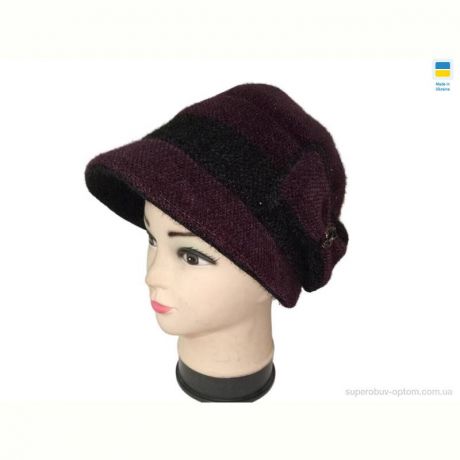 Шляпа Mabi 0553 бордово-чорний
