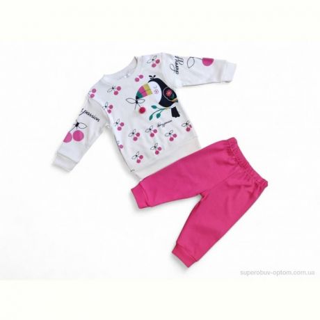 Пижама Kids-modnik 35652 малиновий реглан-штани