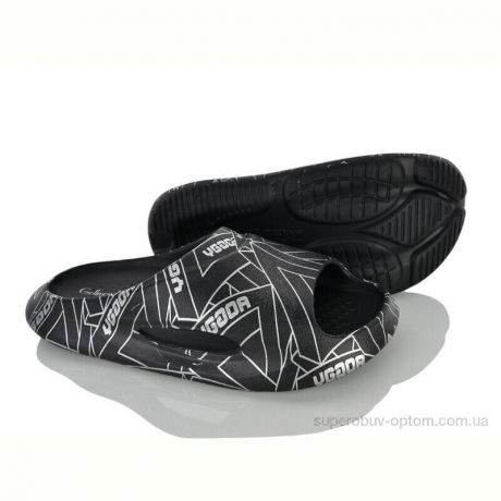 Шлепки Захар-Gold T2023-9 black піна