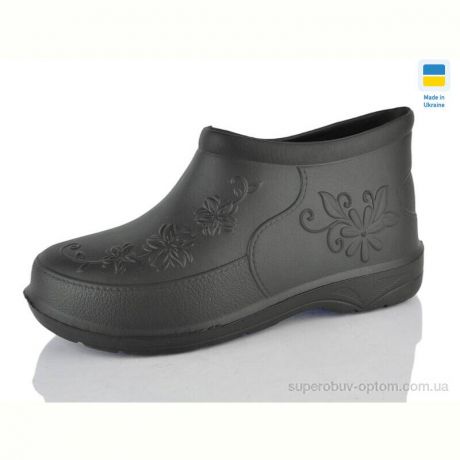 Галоши Lot Shoes Квітка холодний чорний